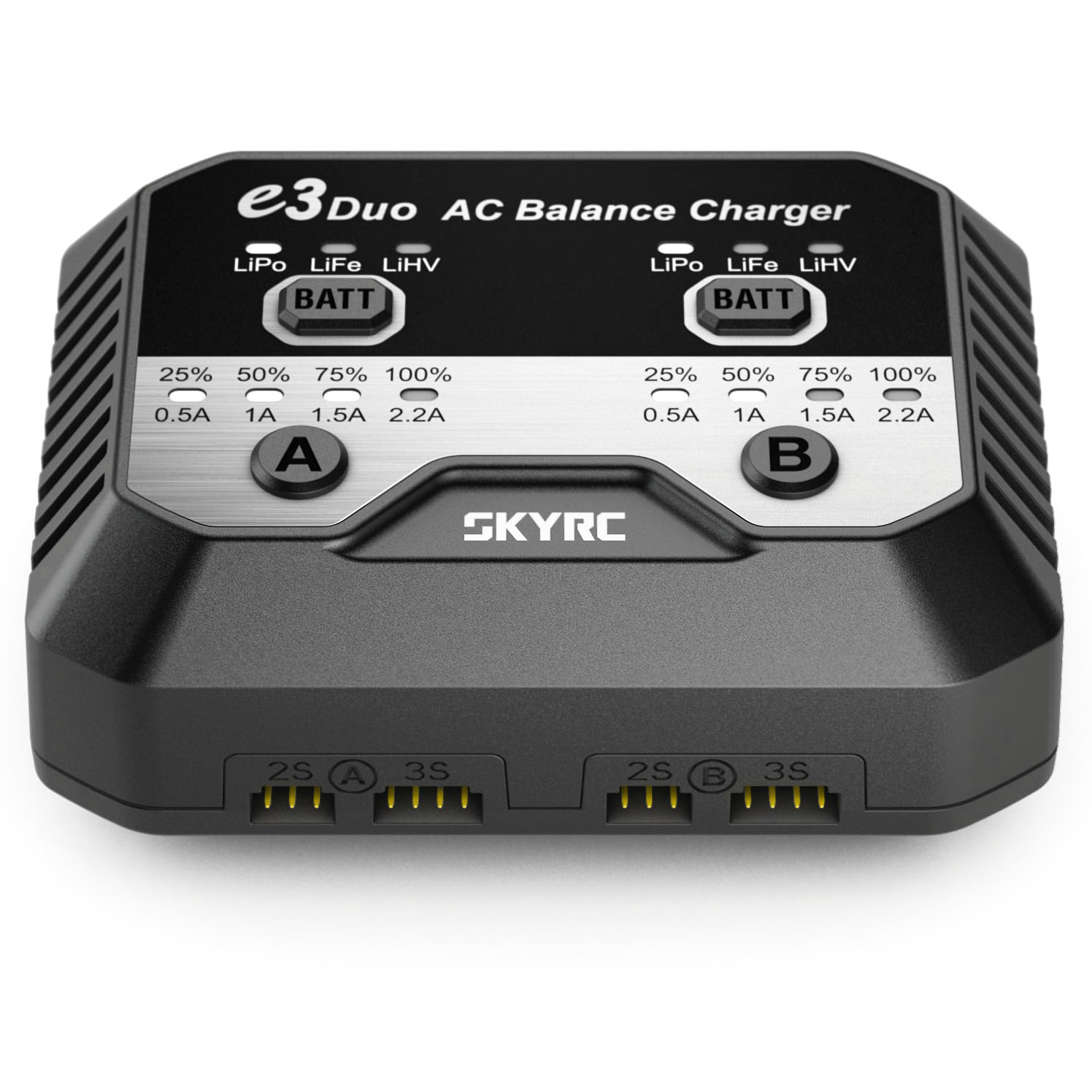 SkyRC Chargeur SkyRC e3 Duo AC pour LiPo, LiFe, LiHV 2S & 3S - MCM