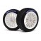 DISC.. MOUNTED TARMAC TIRE/WHEEL SET (WHITE/2PCS)