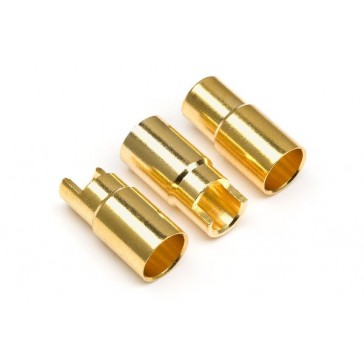 Female Gold Connectors (6.0Mm Dia) (3 Pcs)