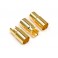 DISC.. Female Gold Connectors (6.0mm dia) (3 Pcs)