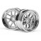 DISC.. DY-CHAMPION 26MM WHEEL (CHROME/SILVER/6MM OS/2PCS)