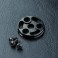 DISC.. RMX Alum. spur gear cover (black)