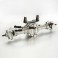 DISC.. Complete Front Axle V2 Silver for Axial SCX10