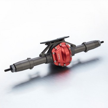Complete Rear Axle V2 Titan/Red for Axial SCX10