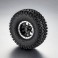 DISC.. Tires Heavy Duty with 8-Spoked Wheels 1.9*4.6",Black/Si (2 p