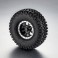 DISC.. Tires Heavy Duty with 8-Spoked Wheels 1.9*4.6",Si/Black (2 p