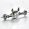 DISC.. Complete Front Axle V1 Silver for Axial SCX10