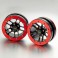 DISC.. Wheels 10-Spoked 1.9", Black/Red (2 pcs)