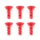 DISC.. M3 X 8MM SELF TAPPING RED ALUM. (6)