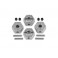 Locking Hex Wheel Hub 12Mm (4Pcs)