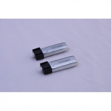 DISC. Lipo Batterij 120mAh 14C 3,7V (1S) for mCX, mSR, Minium (2pcs)