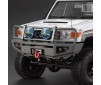 Bumper with LEDs aluminium silver 1/10 Truck