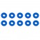 BULKHEAD WASHERS 7.8 x 1.0mm BLUE ALUMINIUM x10