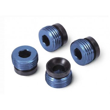 Aluminum caps, pivot ball (blue-anodized) (4)