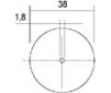 Doorslijpschijven Ø 38 mm, 5 st. + houder