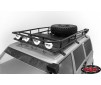 Krabs Roof Rack w/Spare Tire Mount for Axial SCX10 II XJ (Bl