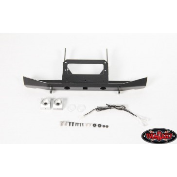 Solid Rear Bumper w/Lights for Axial SCX10 II XJ (Black)