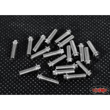 Miniature Scale Hex Bolts (M3x10mm) (Silver)