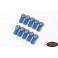 DISC.. M3/M4 Short Straight Aluminum Rod Ends (Blue) (10)