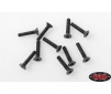 Steel Flat Head Socket Cap Screws M2 x 10mm (Black)