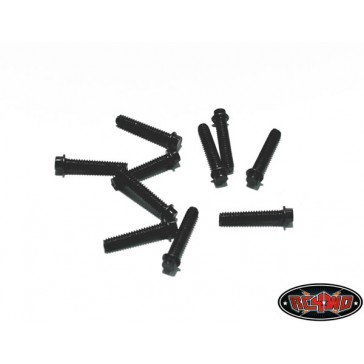 Miniature Scale Hex Bolts  (M2 x 10mm) (Black)