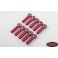 DISC.. M3 Long Straight Aluminum Rod Ends (Red) (10)