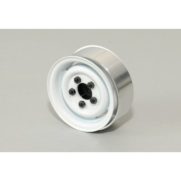 1.55 Landies Vintage Stamped Steel Beadlock Wheels (White)