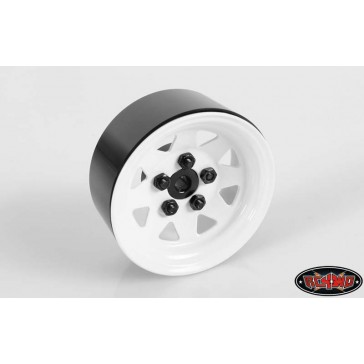 5 Lug Wagon 1.9 Steel Stamped Beadlock Wheels (White)