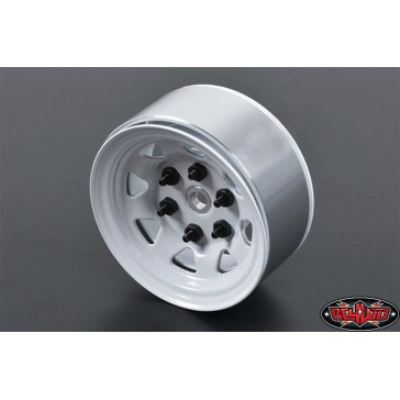 Stamped Steel 1.55 Stock White Beadlock Wheel