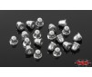 M3 Flanged Acorn Nuts (Silver)