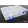 DISC.. Clear Plastic Parts Bin with Removable Dividers