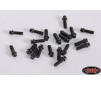 Miniature Scale Hex Bolts (M2 x 6mm) (Black)