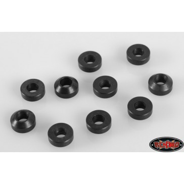 Heavy Duty Steel Black 3mm Con Washers (10)