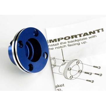 Backplate, machined aluminum (blue-anodized)(requires electr