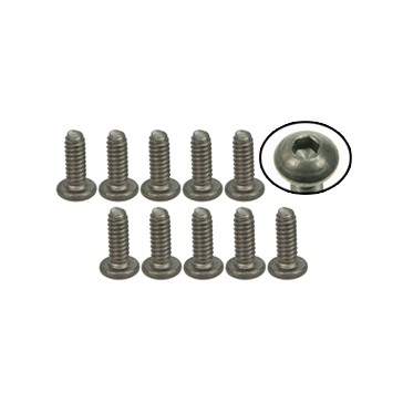 n°4-40 x 5/16 Titanium Button Head Hex Socket - Machine (10 Pcs)