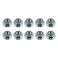 NUTS M4 SERRATED WHEEL NUTS