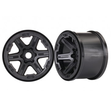 Wheels, 3.8' (black) (2) (17mm splined)