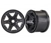 Wheels, 3.8' (black) (2) (17mm splined)