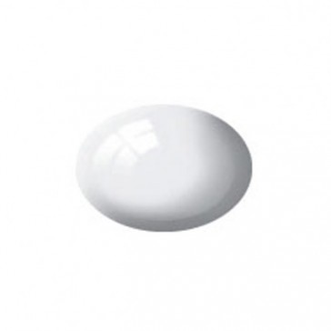 Gloss "White" (RAL 9010) Aqua Color Acrylic - 18ml