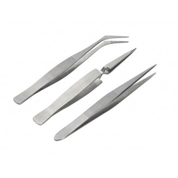 Tweezer Set (1x Straight/Curved/Self-Close)