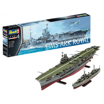 HMS Ark Royal & Tribal Class Destroyer - 1:720