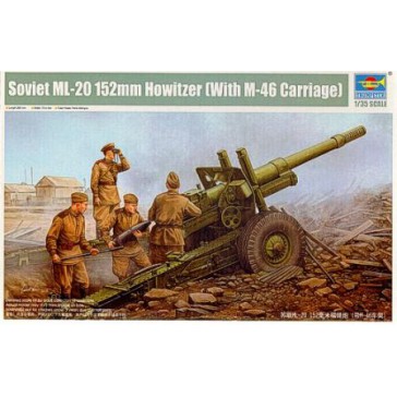 Sov.ML20 152mm Howit & M46 Car.1/35