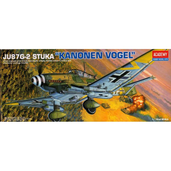 Plastic Model Kit 1/72 Ju87g2 Stuka Kanonen Vogel Aircraft Academy 12404 for sale online 