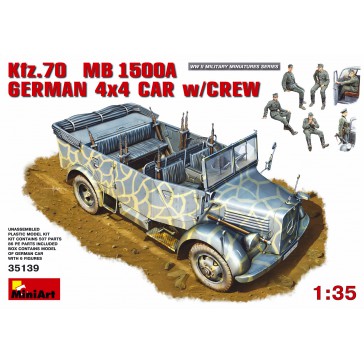 Kfz70 MB1500A Germ. 4x4 Car&Cr.1/35