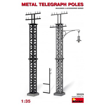 Metal Telegraph Poles 1/35