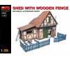 Shed with Wooden Fence 1/35