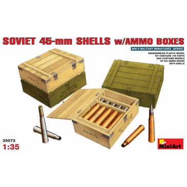 Soviet 45mm Shellsw/box1/35