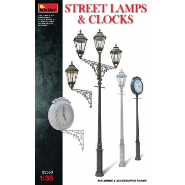 Street Lamps & Clock 1/35