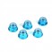 DISC.. 4mm Alum Flanged Lock Nut. Blue (10)