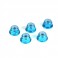 DISC.. 4mm Alum Flanged Lock Nut. Blue (10)